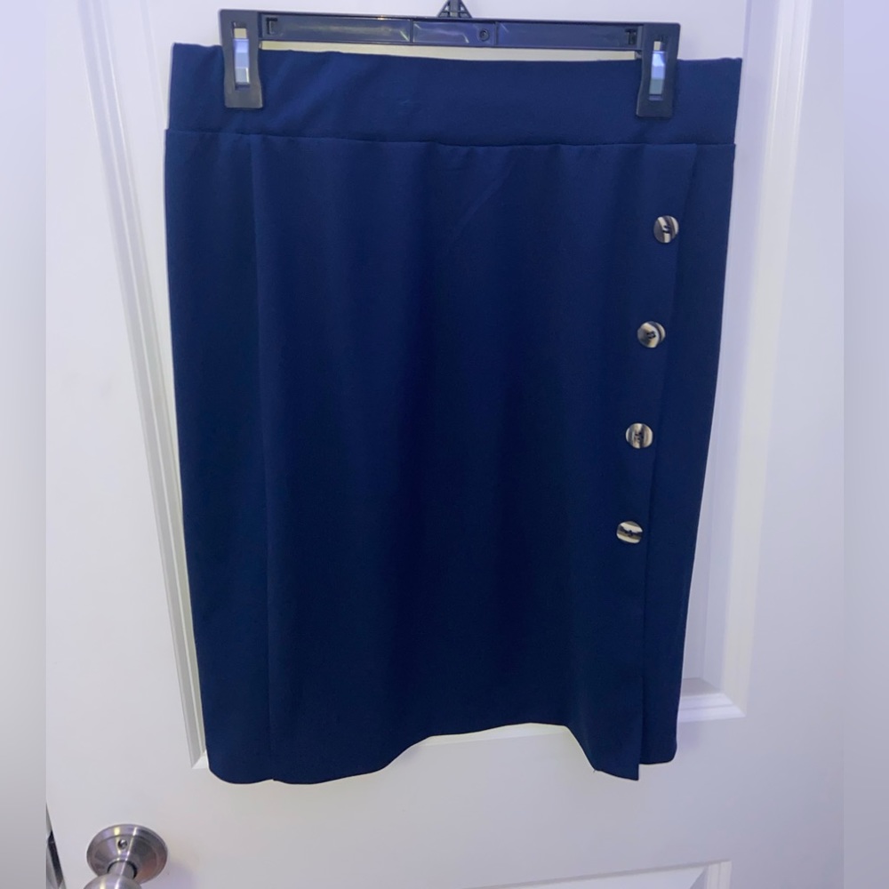 Blue Plus Size Skirt